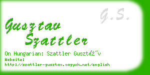 gusztav szattler business card